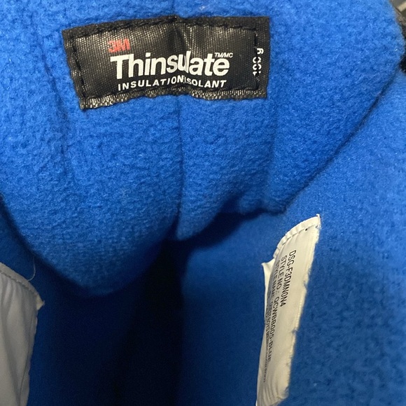 Quest Thinsulate snow boots black and blue Velcro straps - Picture 3 of 4